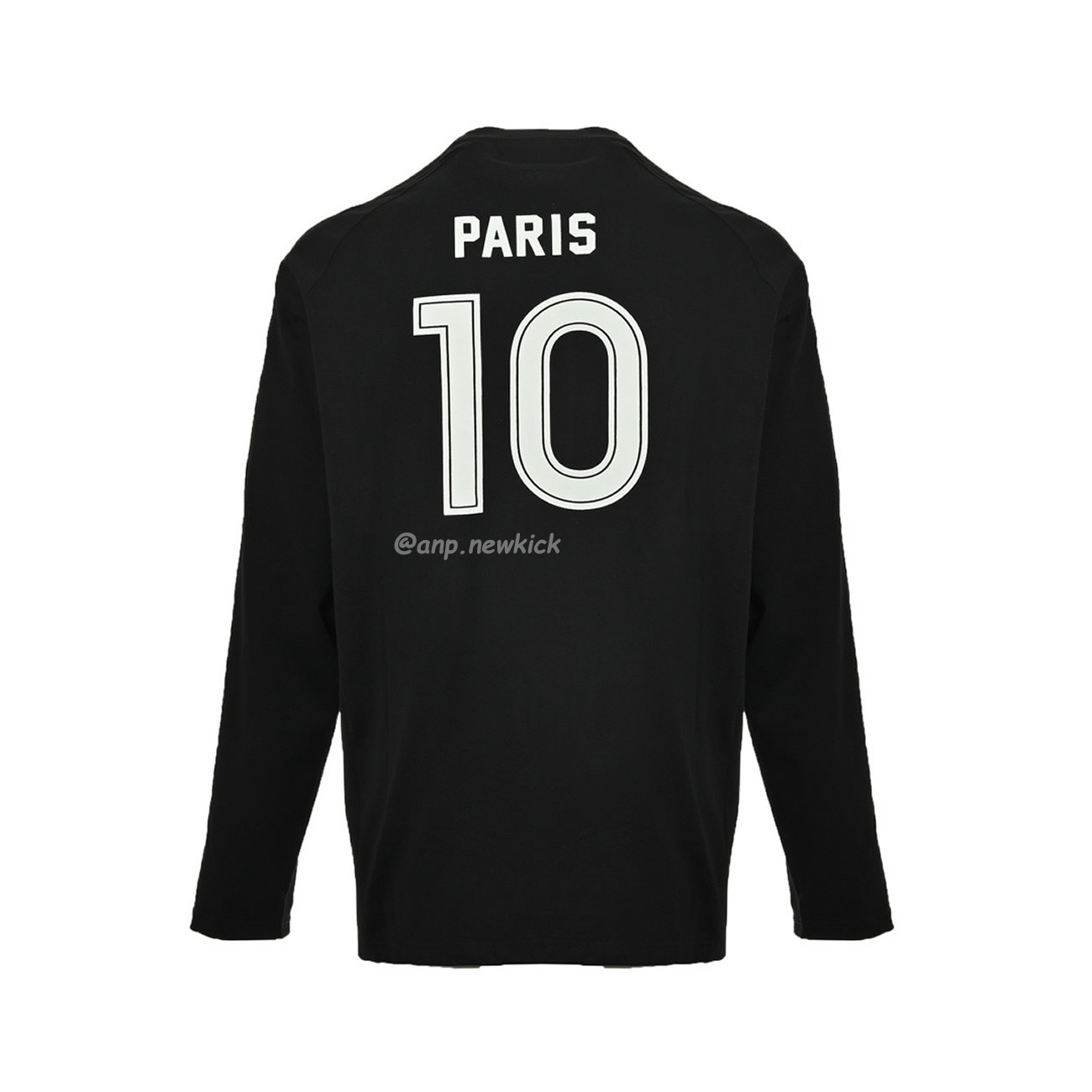 Balenciaga Black Soccer Long Sleeve Jersey T Shirt (5) - newkick.vip